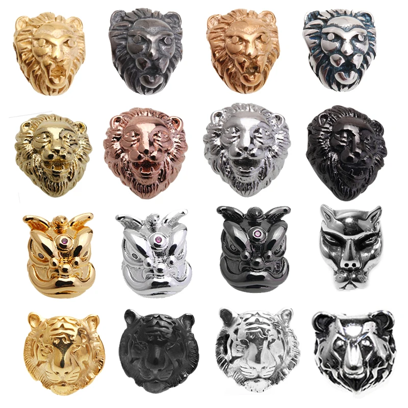 1 pcs DIY lion head beads for man's charms bracelets Copper plating kralen Drop shipping jewelry making supplies
1 pcs DIY lion head beads for man's charms bracelets Copper plating kralen Drop shipping jewelry making supplies