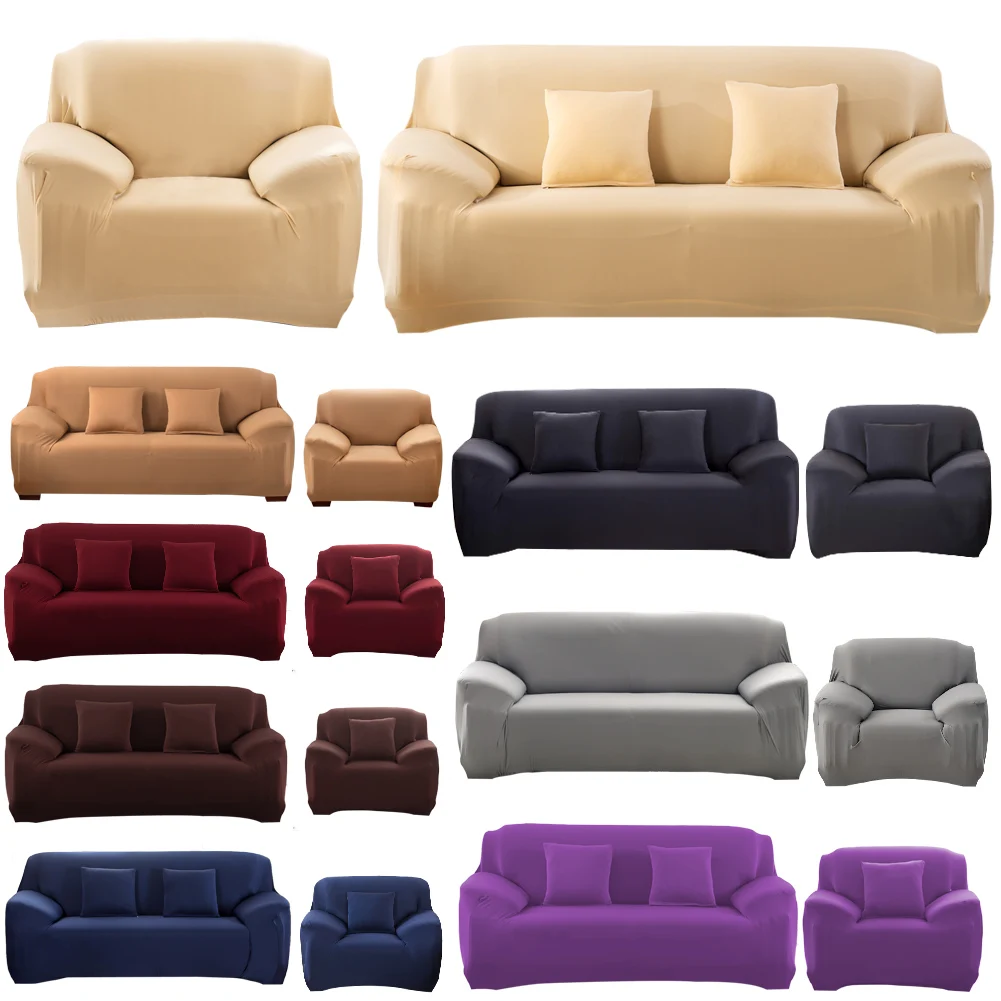 Image Flexible Stretch Sofa cover Big Elasticity Couch cover Loveseat sofa Funiture Cover 1pc Brief Design 8 Colors  Machine Washable