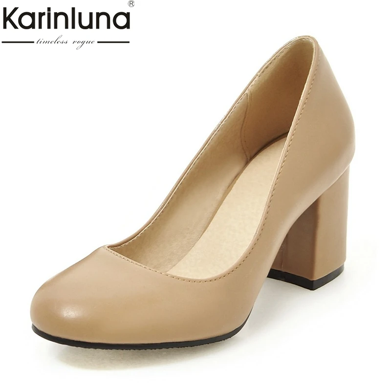 Karinluna large Size 33-43 classic Pumps chunky High Heels Shoes Woman elegant mature Party office lady Footwear women shoes
Karinluna large Size 33-43 classic Pumps chunky High Heels Shoes Woman elegant mature Party office lady Footwear women shoes