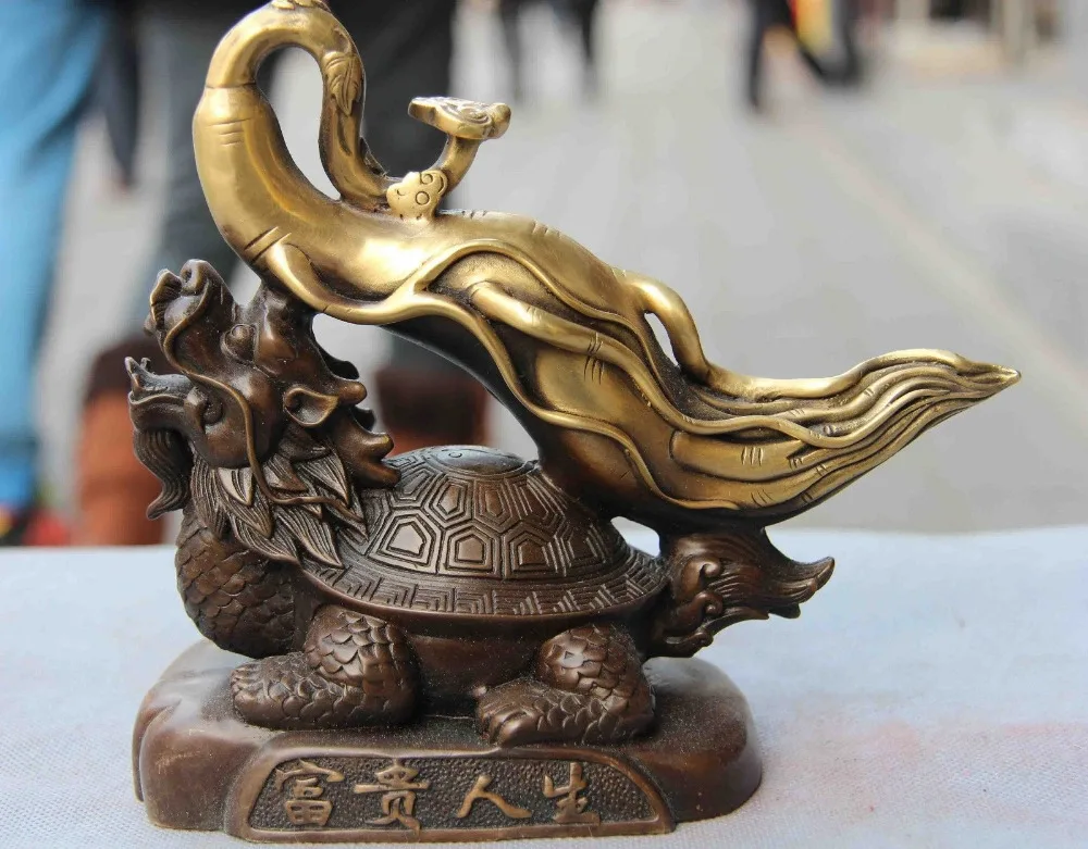 004799 Royal Copper Bronze Feng shui Auspicious Wealth Dragon turtle Ginseng Statue
004799 Royal Copper Bronze Feng shui Auspicious Wealth Dragon turtle Ginseng Statue