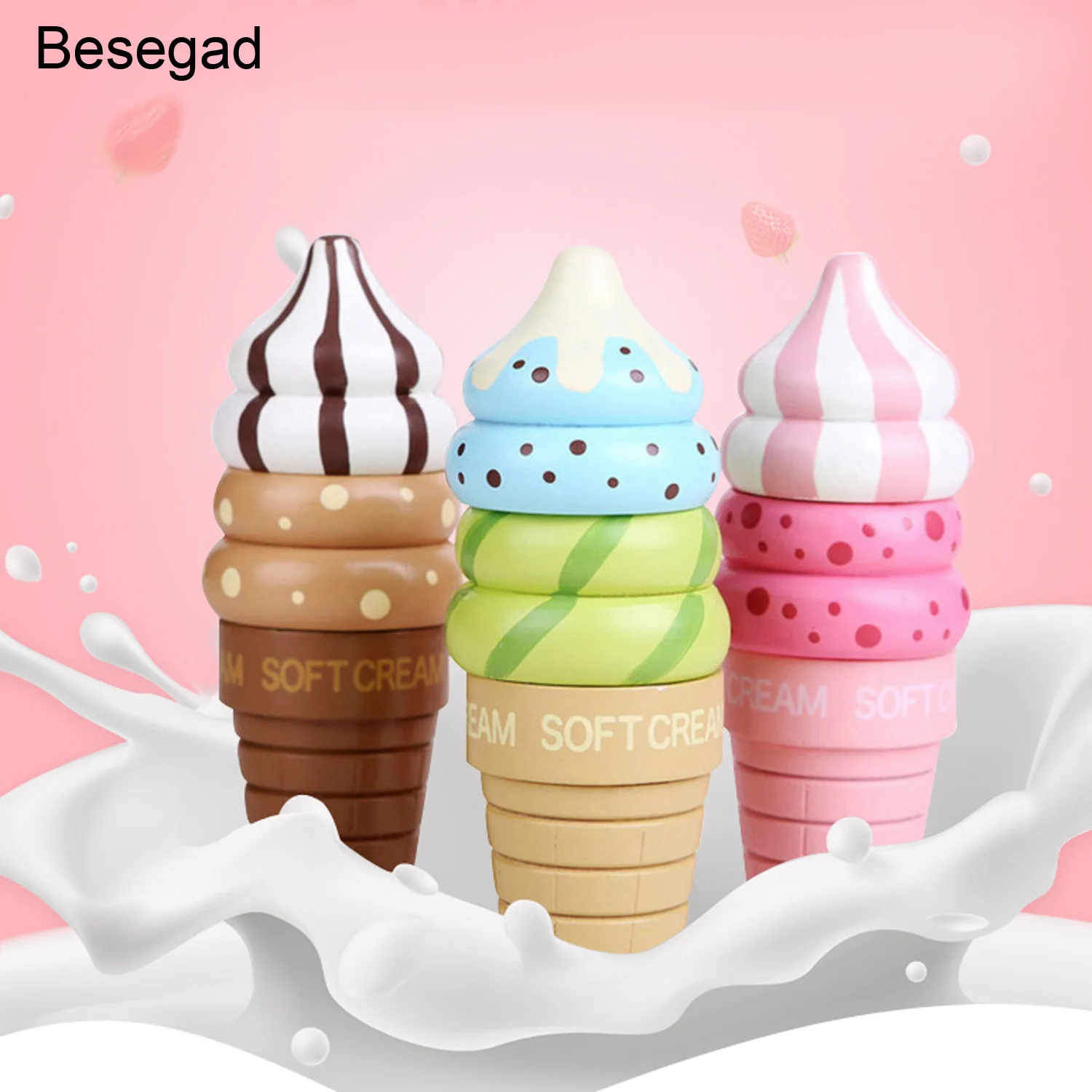 Cute Wooden Ice Cream Food Toys with Magnetic Connected for Children Kids Pretend Play House Toys Game Supplies Simulation Food
Cute Wooden Ice Cream Food Toys with Magnetic Connected for Children Kids Pretend Play House Toys Game Supplies Simulation Food