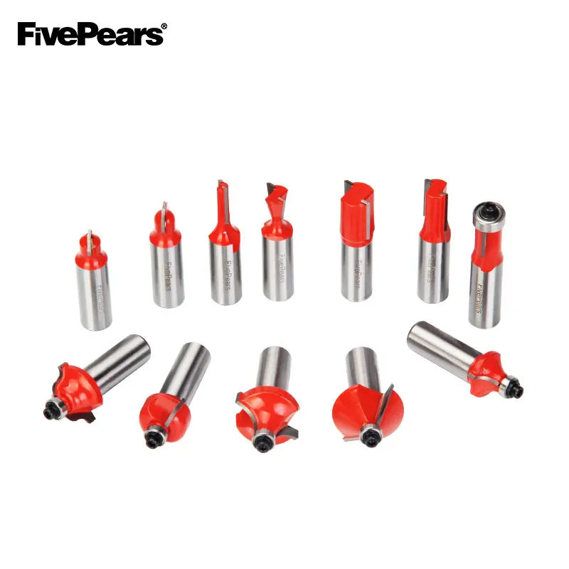 FIVEPEARS 1/2" 12pcs Router Bits Set Professional Shank Tungsten Carbide Router Bit Cutter Set With Wooden Case For Wood
FIVEPEARS 1/2" 12pcs Router Bits Set Professional Shank Tungsten Carbide Router Bit Cutter Set With Wooden Case For Wood