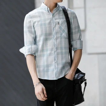18 spring new men's long sleeved shirt lattice fashion teenager leisure C212-P35-8823
18 spring new men's long sleeved shirt lattice fashion teenager leisure C212-P35-8823