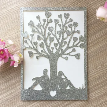 30pcs New Laser Cut Chic Tree Elegant Invitation Silver Gold Glitter Card craft folded wedding party birthday invitation card
30pcs New Laser Cut Chic Tree Elegant Invitation Silver Gold Glitter Card craft folded wedding party birthday invitation card