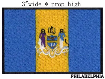 Philadelphia, Pennsylvania USA Flag embroidery patch 3" wide shipping /three equal parts/UN Blue/Peace medal
Philadelphia, Pennsylvania USA Flag embroidery patch 3" wide shipping /three equal parts/UN Blue/Peace medal