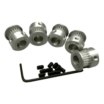 10pcs Free shipping GT2 alumium timing pulley 20teeth alumium bore 6.35mm fit for GT2 belt width 6mm for CNC 3D printer
10pcs Free shipping GT2 alumium timing pulley 20teeth alumium bore 6.35mm fit for GT2 belt width 6mm for CNC 3D printer