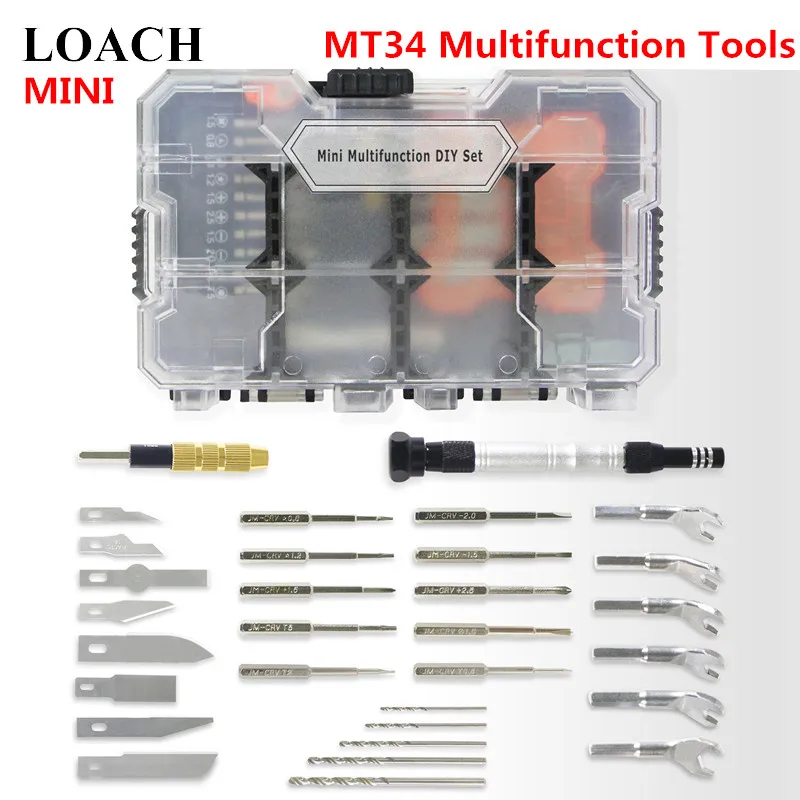 MINI MT34 Multifunctional Hand Tools Kit Disassembly Hardware Repair Tool Set of Tools Screwdrivers Blades H4 Wrenches 45mm Bits
MINI MT34 Multifunctional Hand Tools Kit Disassembly Hardware Repair Tool Set of Tools Screwdrivers Blades H4 Wrenches 45mm Bits