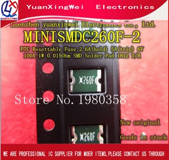 100pcs MINISMDC260F-2 SMDC260F MINISMDC260F PTC Resettable Fuse 1812 2.6A Marking X260F
100pcs MINISMDC260F-2 SMDC260F MINISMDC260F PTC Resettable Fuse 1812 2.6A Marking X260F