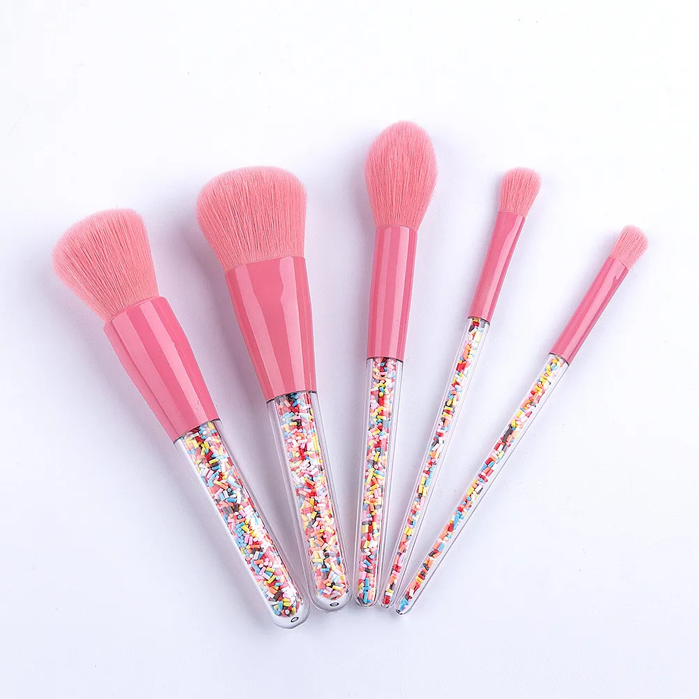 5Pcs/set Pink Makeup Brushes Eye Shadow Foundation Powder Blush Make Up Brush Candy Transparent Handle Cosmetic Beauty Tool
5Pcs/set Pink Makeup Brushes Eye Shadow Foundation Powder Blush Make Up Brush Candy Transparent Handle Cosmetic Beauty Tool