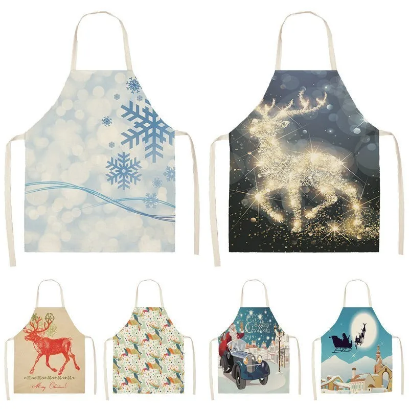 1pcs Christmas Apron Santa Claus Snowman Pinafore Cotton Linen Aprons Adult Bibs 53*65cm for Home Kitchen Cooking Baking MX0005
1pcs Christmas Apron Santa Claus Snowman Pinafore Cotton Linen Aprons Adult Bibs 53*65cm for Home Kitchen Cooking Baking MX0005