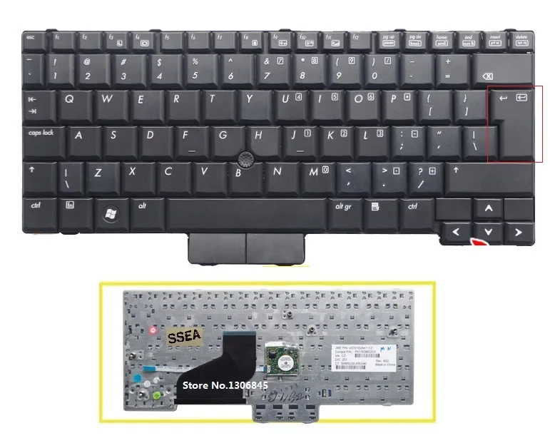 SSEA New US Keyboard For HP 2530 2530P 2533T laptop black | Компьютеры и офис