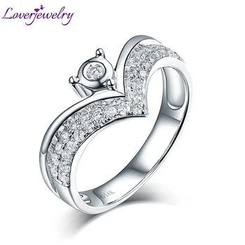 Real 14K White Gold Crown Diamond Ring for Wedding Rings Good Dia Fine Jewelry for Mother Loving Christmas Gift
Real 14K White Gold Crown Diamond Ring for Wedding Rings Good Dia Fine Jewelry for Mother Loving Christmas Gift