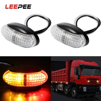 LEEPEE 2 Pieces Car Side Marker Light DC 10V-30V Dark Warning 4 LED Signal Light For Truck Trailer Boat Red Yellow Car-Styling
LEEPEE 2 Pieces Car Side Marker Light DC 10V-30V Dark Warning 4 LED Signal Light For Truck Trailer Boat Red Yellow Car-Styling