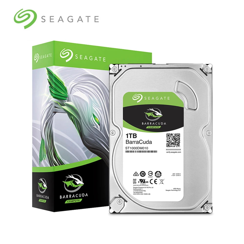 

Seagate 1TB BarraCuda Desktop PC HDD SATA 6Gb/s 32MB 7200RPM Cache 3.5-Inch Internal Hard Drive (ST1000DM010)