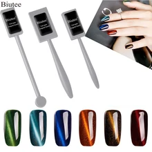 Biutee 3 크기 전문 더블 헤드 스트립 고양이 눈 젤에 대 한 마법의 자석 스틱 폴란드어 네일 아트 매니큐어 도구 3d 효과(China)