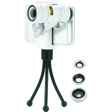 Hot 4in1 Universal Mobile Phone Lens 9X Zoom Telescope lens Fish Eye Wide Angle Macro Lenses For iPhone 4 5 6 S 6Plus Samsung