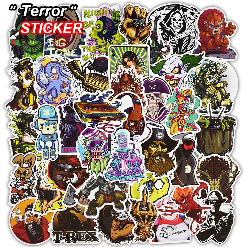 50 Pcs Mixed Terror Stickers for Luggage Laptop Skateboard Fridge Bick Motorcycle Car Home Decor Deal Horror Waterproof Sticker
50 Pcs Mixed Terror Stickers for Luggage Laptop Skateboard Fridge Bick Motorcycle Car Home Decor Deal Horror Waterproof Sticker
