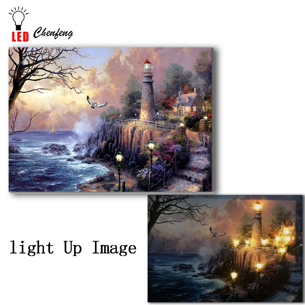 led canvas printing lighthouse with cottage seascape lamp ocean wall picture canvas oil painting light up wall art decoration
led canvas printing lighthouse with cottage seascape lamp ocean wall picture canvas oil painting light up wall art decoration