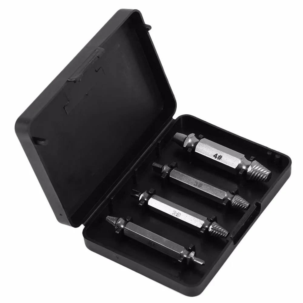 Profession 4pcs/set Steel Broken Screws Extractor Double Side Damaged Bolt Remover Easy Out Set Drill Bits Guide Set
Profession 4pcs/set Steel Broken Screws Extractor Double Side Damaged Bolt Remover Easy Out Set Drill Bits Guide Set