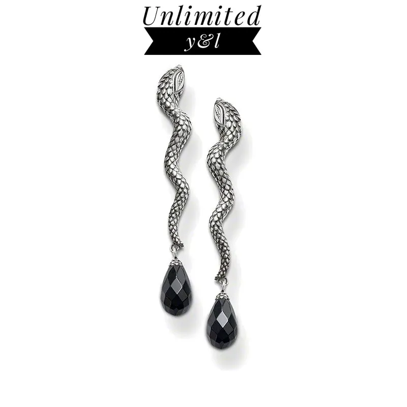 Black Water Drop Crystal Snake Stud Earrings for Women Thomas Style Silver Fashion Ear Stud Long Earrings Jewelry 2018 New
Black Water Drop Crystal Snake Stud Earrings for Women Thomas Style Silver Fashion Ear Stud Long Earrings Jewelry 2018 New