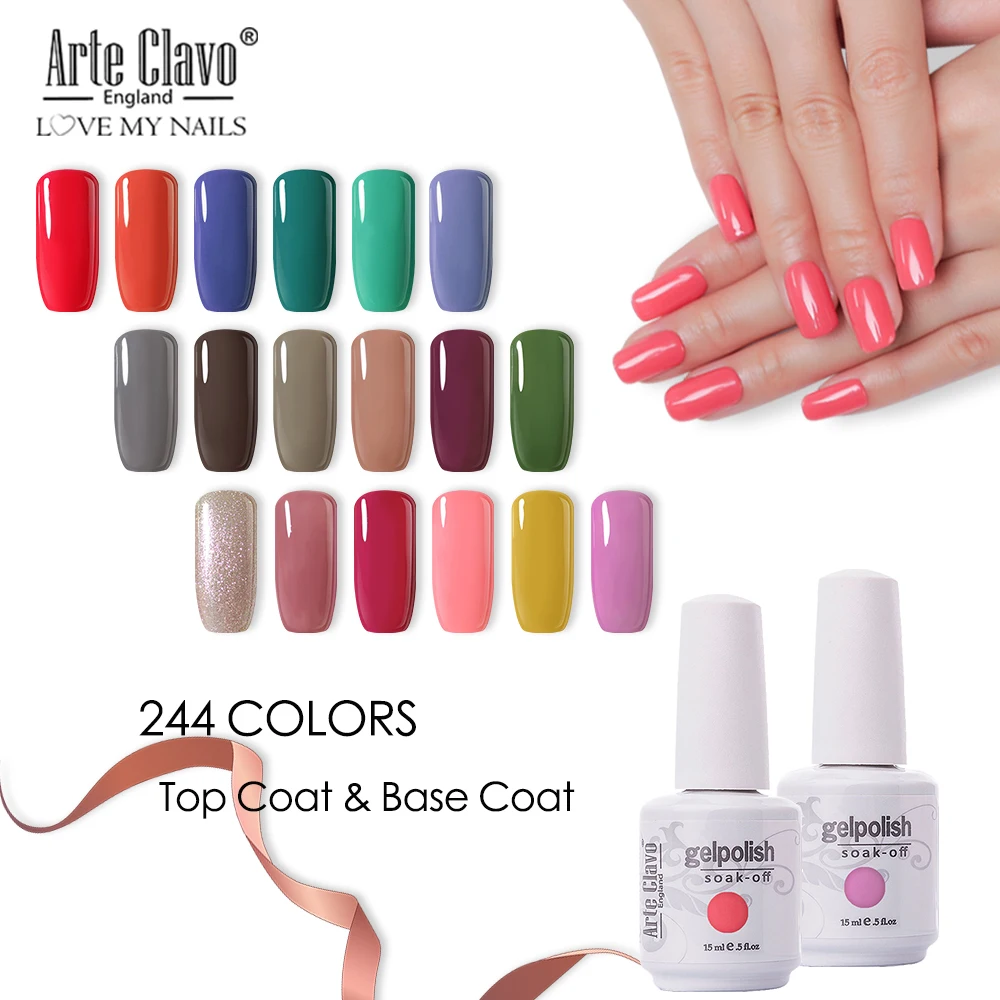 Arte Clavp 244 Colors UV Gel Nail Polish Long Lasting Need Base Top Coat UV LED Nail Gel Lacquer 15ml Soak Off UV Ge Varnish
Arte Clavp 244 Colors UV Gel Nail Polish Long Lasting Need Base Top Coat UV LED Nail Gel Lacquer 15ml Soak Off UV Ge Varnish