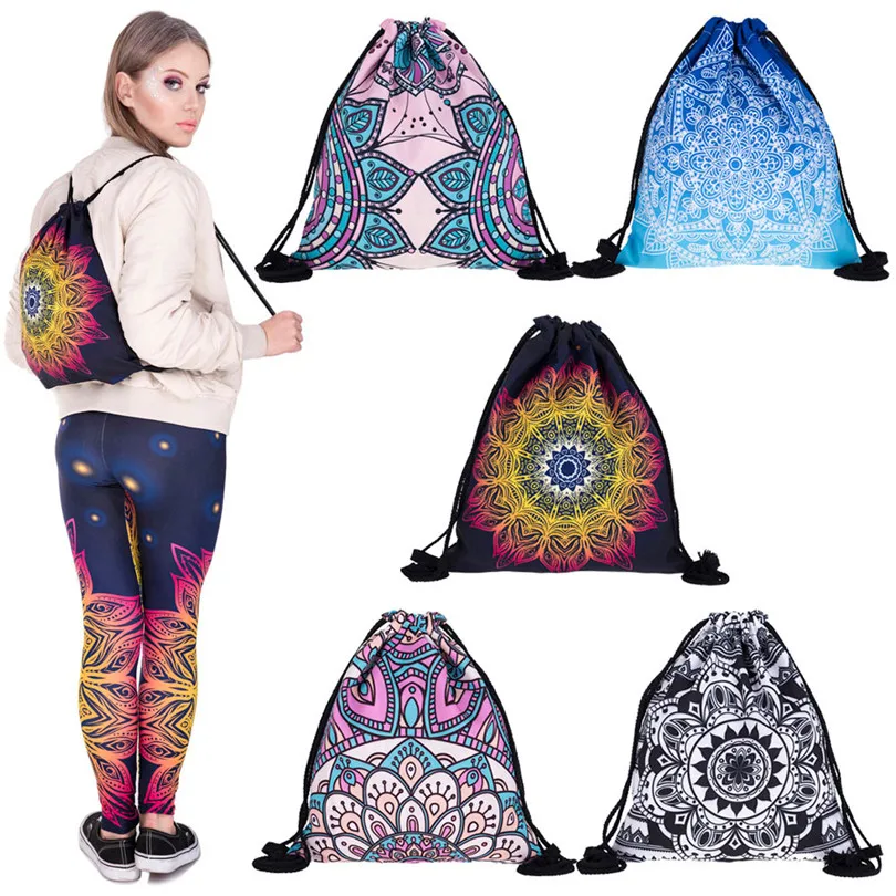 Echoshine Women Bags Mandala 3D Printing Bags Drawstring Backpack drawstring Bags School student bags A30
Echoshine Women Bags Mandala 3D Printing Bags Drawstring Backpack drawstring Bags School student bags A30