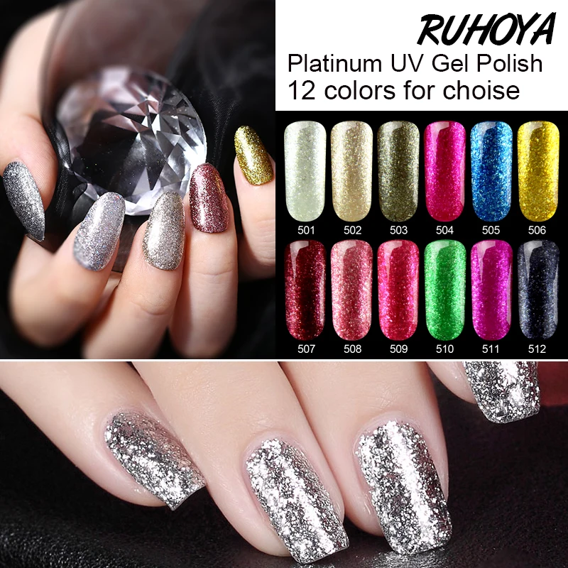 Ruhoya 8ML Gel Nail Polish Shimmer Platinum Gold Silver Colors Soak Off Gel Varnish Sparkles Glitter Sequins Nail Art Lacquer
Ruhoya 8ML Gel Nail Polish Shimmer Platinum Gold Silver Colors Soak Off Gel Varnish Sparkles Glitter Sequins Nail Art Lacquer
