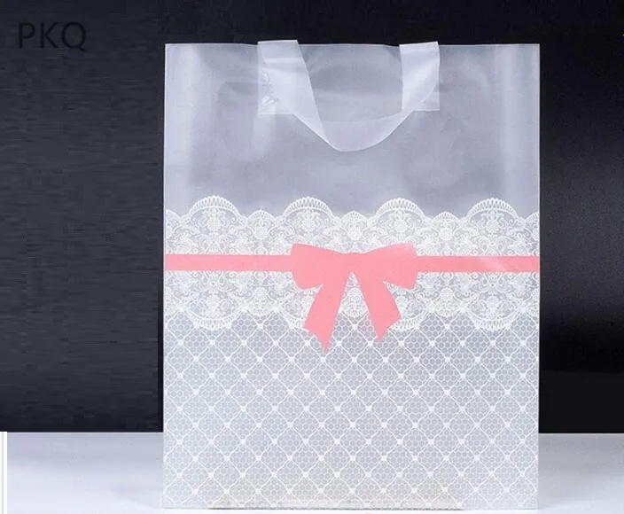 25pcs/lot Lace bowknot Plastic Shopping Bag with Handle Cloth Gift Packaging Pouches Frosted Package Handle Bag large gift bags
25pcs/lot Lace bowknot Plastic Shopping Bag with Handle Cloth Gift Packaging Pouches Frosted Package Handle Bag large gift bags