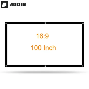 AODIAN Simple 16:9 100 Inch Projector Screen Matte White Plastic Portable projector curtain for 3D HD Home Theater Wall Mounted
AODIAN Simple 16:9 100 Inch Projector Screen Matte White Plastic Portable projector curtain for 3D HD Home Theater Wall Mounted