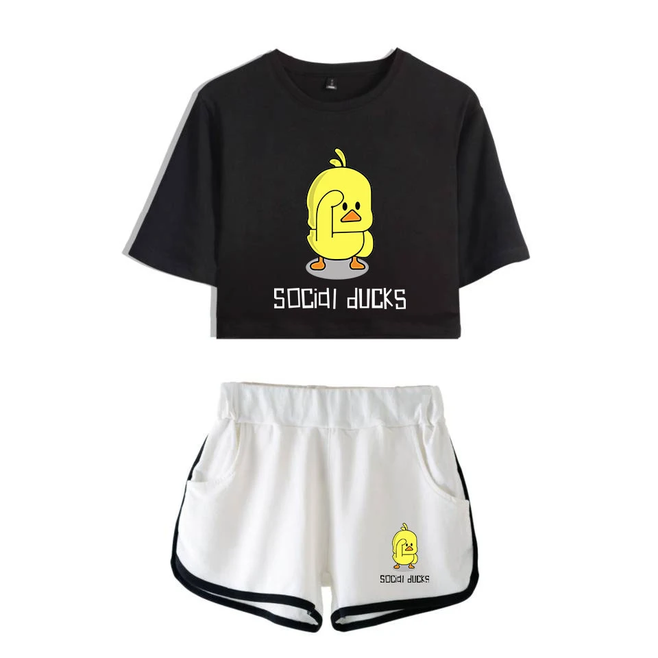 Frdun Tommy 2018 SOCIDL DUCKS Summer Gril Crop Top Two Pieces Short Tshirt and Short Pants Casual Pleasantly Kpop Harajuku Set
Frdun Tommy 2018 SOCIDL DUCKS Summer Gril Crop Top Two Pieces Short Tshirt and Short Pants Casual Pleasantly Kpop Harajuku Set