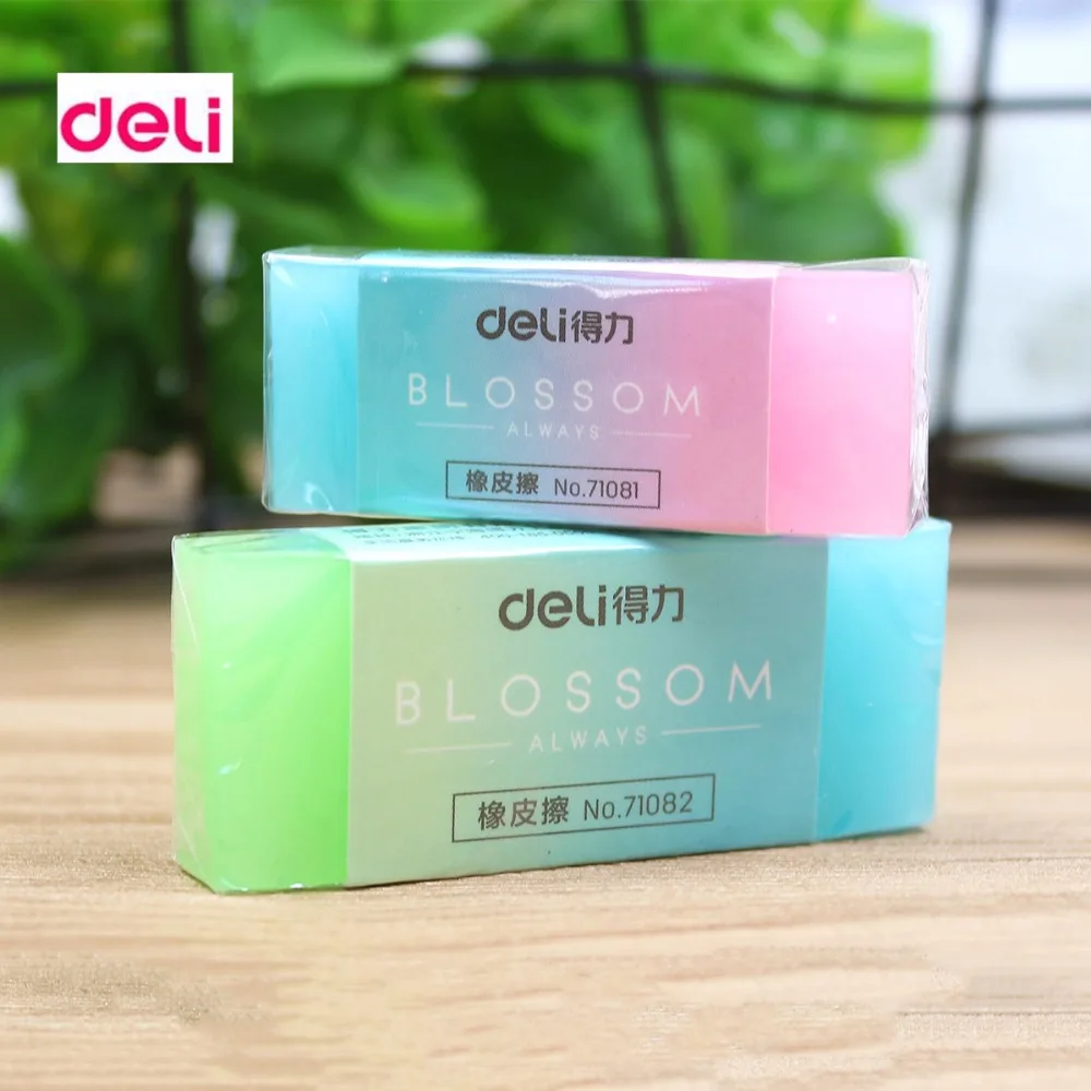 Deli most Professional Soft Durable Flexible Cube Cute Kawaii Chancery Jelly Colored Pencil Rubber Erasers for School kids
Deli most Professional Soft Durable Flexible Cube Cute Kawaii Chancery Jelly Colored Pencil Rubber Erasers for School kids