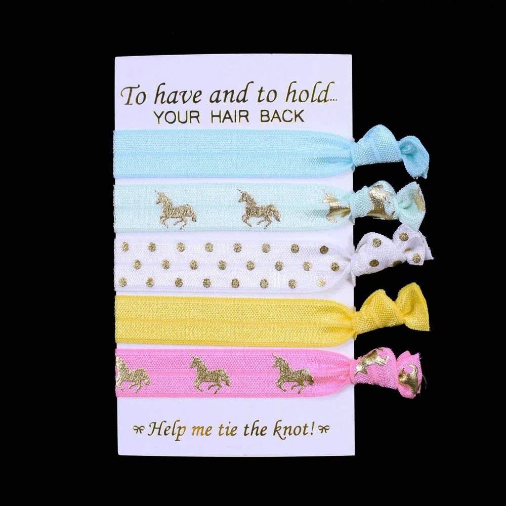 T.R RIBBON Unicorn printed Knotted Girl FOE Hair Ties elastic Tassel FOE Hair ties 5pcs/set/lot
T.R RIBBON Unicorn printed Knotted Girl FOE Hair Ties elastic Tassel FOE Hair ties 5pcs/set/lot