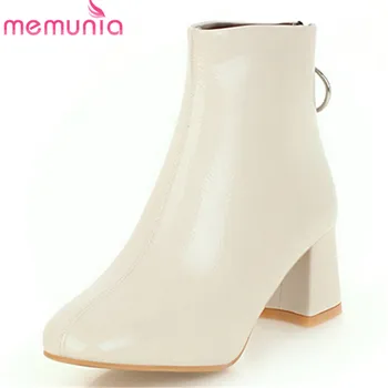 MEMUNIA 2020 new arrival ankle boots women zipper square toe autumn winter boots solid colors fashion dress shoes woman black
MEMUNIA 2020 new arrival ankle boots women zipper square toe autumn winter boots solid colors fashion dress shoes woman black