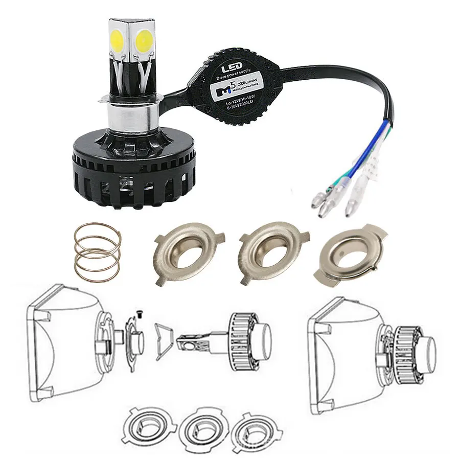 H6 H4 Ba20d Motorcycle Led Headlight Motorbike Headlamp Led High Low Beam Moto Conversion Kit Kit Led White 18w Cob New
H6 H4 Ba20d Motorcycle Led Headlight Motorbike Headlamp Led High Low Beam Moto Conversion Kit Kit Led White 18w Cob New