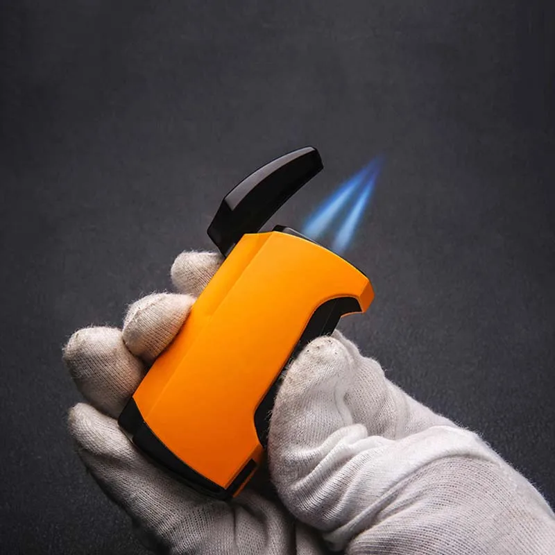 Jet Butane Lighter Windproof Cigarette Lighter Double Straight Flame Turbo Torch Inflatable Lighter with Cigar Hole Men Gift
Jet Butane Lighter Windproof Cigarette Lighter Double Straight Flame Turbo Torch Inflatable Lighter with Cigar Hole Men Gift