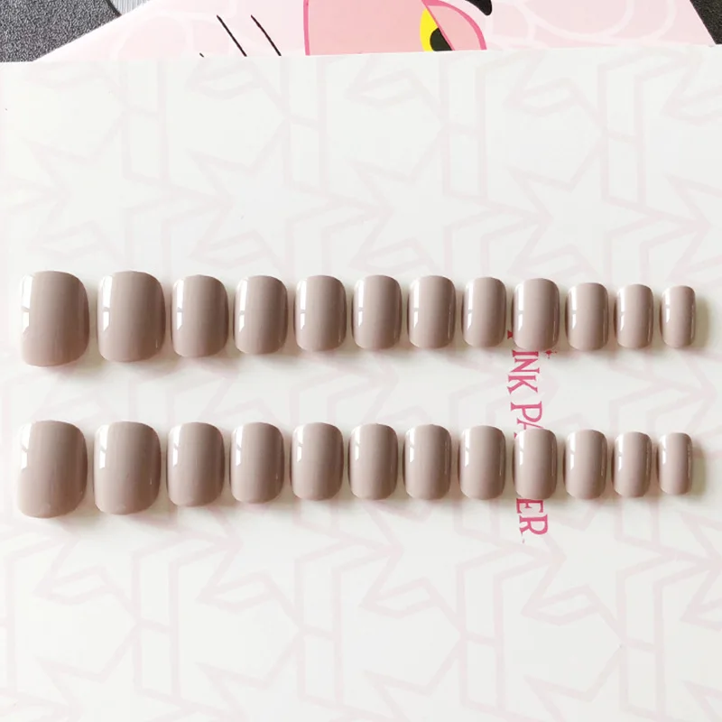 24pcs Girls Simple Fashion Nude Color Fake Nail Women DIY Short Size Nail Art Tips with Glue New Pure Color Short False Nails
24pcs Girls Simple Fashion Nude Color Fake Nail Women DIY Short Size Nail Art Tips with Glue New Pure Color Short False Nails