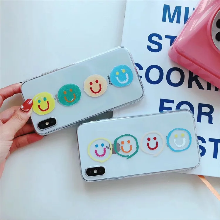 Japan Korea simple candy color cute cartoon smile phone case For iPhone 8 7 6 6s Plus X XR Xs Max couple clear soft back cover
Japan Korea simple candy color cute cartoon smile phone case For iPhone 8 7 6 6s Plus X XR Xs Max couple clear soft back cover
