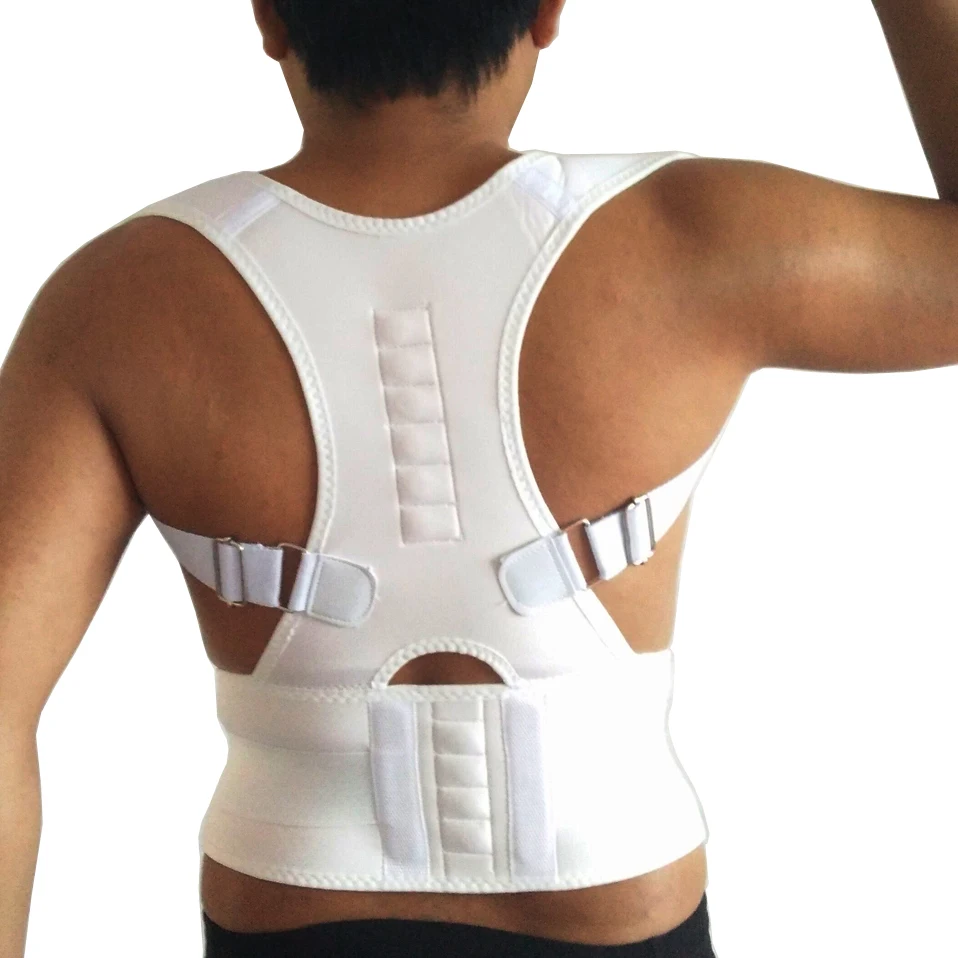 Unisex Adjustable Magnetic Posture Corrector Corset Back Support Brace Belt Orthopedic Vest Black White
Unisex Adjustable Magnetic Posture Corrector Corset Back Support Brace Belt Orthopedic Vest Black White