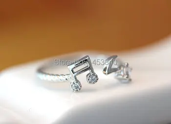 Wholesale Music Note Ring Crystal Ring Adjustable Free Size Open Wrap Jewelry Gold Silver Plated For Women
Wholesale Music Note Ring Crystal Ring Adjustable Free Size Open Wrap Jewelry Gold Silver Plated For Women