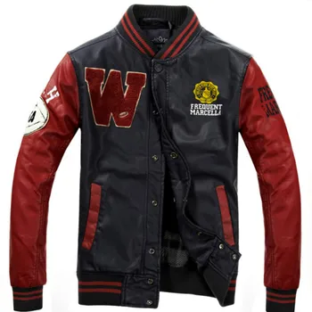 Men' Embroidery Baseball Jacket Men PU Leather Coats Plus Size Autumn Winter Pilot Leather Jacket Chaqueta De Cuero Para Hombre
Men' Embroidery Baseball Jacket Men PU Leather Coats Plus Size Autumn Winter Pilot Leather Jacket Chaqueta De Cuero Para Hombre