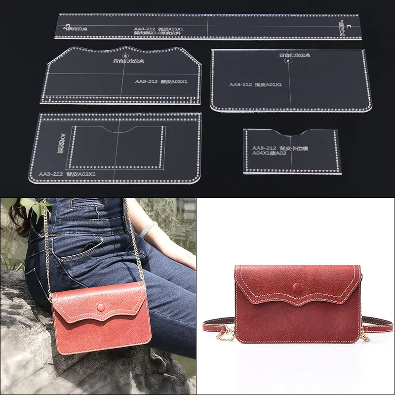 Acrylic Stencil Leather Handmade Craft Women`s Shoulder Bag Sewing Pattern Template Sewing Accessories with Holes 19*12*4cm
Acrylic Stencil Leather Handmade Craft Women`s Shoulder Bag Sewing Pattern Template Sewing Accessories with Holes 19*12*4cm