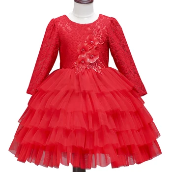 Girls winter autumn Christmas Long sleeve Lace elegant flower Dress 2018 kids clothes for baby girls princess tutu party dress
Girls winter autumn Christmas Long sleeve Lace elegant flower Dress 2018 kids clothes for baby girls princess tutu party dress