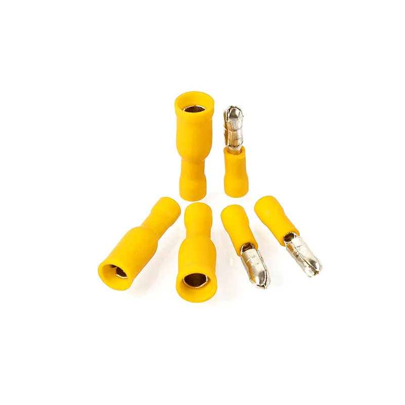 50pcs Yellow Male Female Bullet Insulated Connector Crimp Terminals Wiring Cable Plug FRD5.5-195 FRD5-195 MPD5.5-195 MPD5-195
50pcs Yellow Male Female Bullet Insulated Connector Crimp Terminals Wiring Cable Plug FRD5.5-195 FRD5-195 MPD5.5-195 MPD5-195