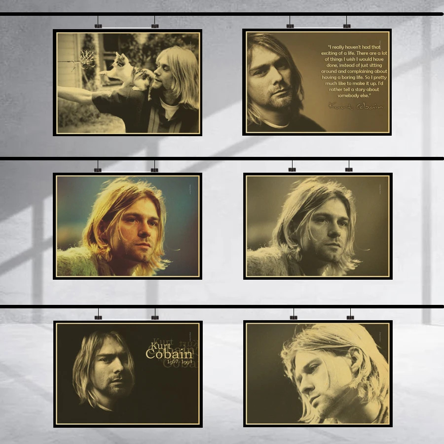 Vintage Kurt Cobain retro posters home decor kraft high quality poster classic wall paper
Vintage Kurt Cobain retro posters home decor kraft high quality poster classic wall paper