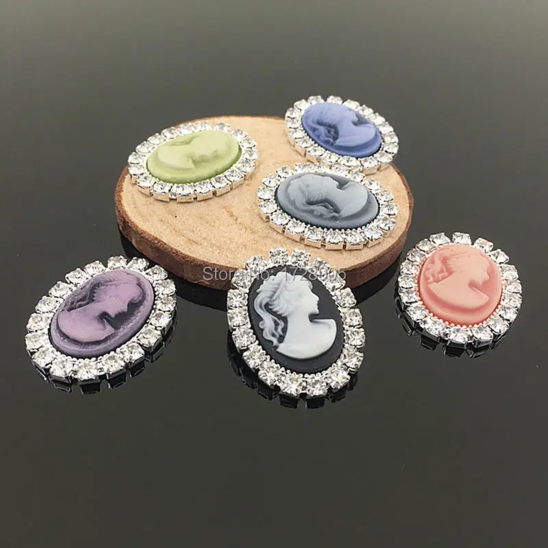 Embellishment with Beauty Cameo Button Flat Back Queen Cameo 20x25mm 10pcs Lastest Design Crystal Oval Rhinestone Setting
Embellishment with Beauty Cameo Button Flat Back Queen Cameo 20x25mm 10pcs Lastest Design Crystal Oval Rhinestone Setting