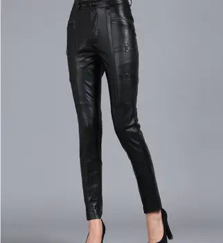 S-5XL ! Genuine Leather women's trousers thin pencil pants sheepskin large size leather pant ladies pants leggings high waist !
S-5XL ! Genuine Leather women's trousers thin pencil pants sheepskin large size leather pant ladies pants leggings high waist !
