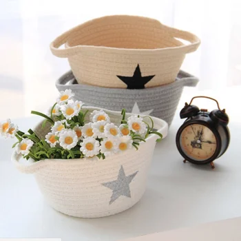Five-pointed Nordic Elegant Star Cotton Rope Storage Box Washable Laundry Storage Basket Handcraft Household Supplies Sundries 
Five-pointed Nordic Elegant Star Cotton Rope Storage Box Washable Laundry Storage Basket Handcraft Household Supplies Sundries