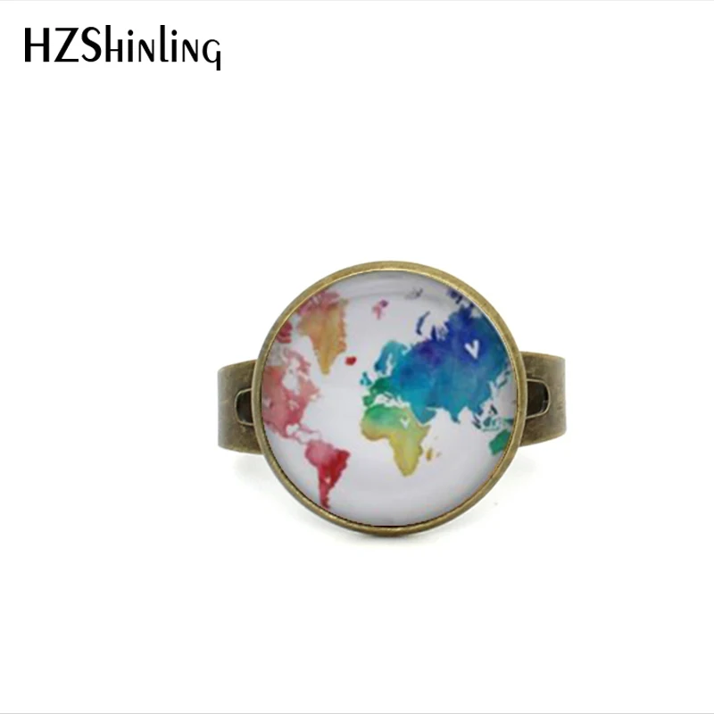 2017 New Style World Map Ring Rainbow Multicoloured Map Jewelry Map Adjustable Rings Round Glass Ring For Women
2017 New Style World Map Ring Rainbow Multicoloured Map Jewelry Map Adjustable Rings Round Glass Ring For Women
