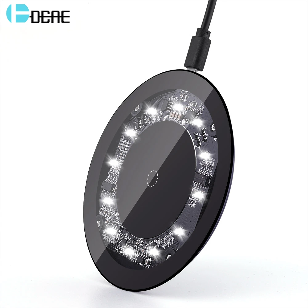 DCAE Fast Wireless Charger for iPhone XS MAX XR X 8 Plus 10W Portable Qi Wireless Charging Pad for Samsung Galaxy S9 S8 Note 9 8
DCAE Fast Wireless Charger for iPhone XS MAX XR X 8 Plus 10W Portable Qi Wireless Charging Pad for Samsung Galaxy S9 S8 Note 9 8