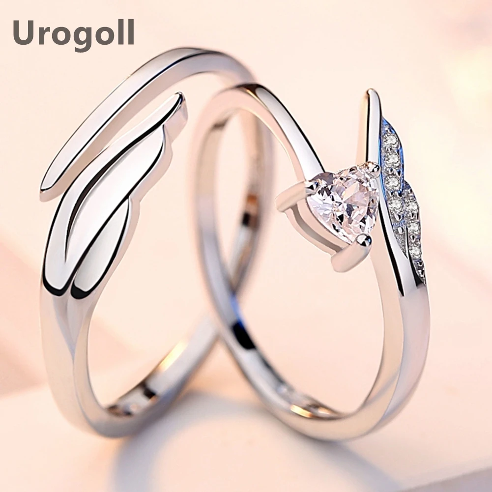 Fine Jewelry 925 Sterling Silver Rings Wedding Bridal Angel Wings Ring Couple Jewelry Finger Ring Valentine Gift Engraved
Fine Jewelry 925 Sterling Silver Rings Wedding Bridal Angel Wings Ring Couple Jewelry Finger Ring Valentine Gift Engraved